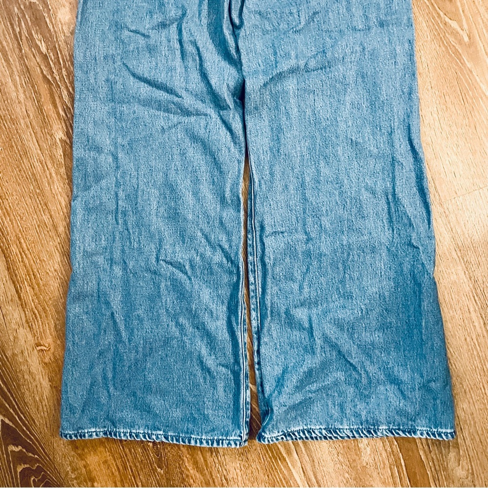 LOFT High Rise Belted Palazzo Jeans 25 0 Medium Wash Denim - Picture 8 of 11